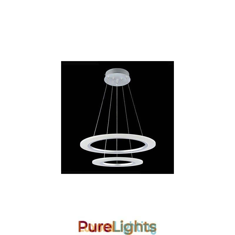 Designer Touch Decorative Modern Pendant Light Ceiling Hanging Chandelier Lamp Fixtures with 2 rings