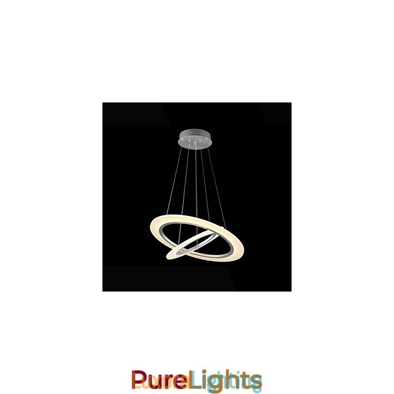 Designer Touch Decorative Modern Pendant Light Ceiling Hanging Chandelier Lamp Fixtures with 2 rings