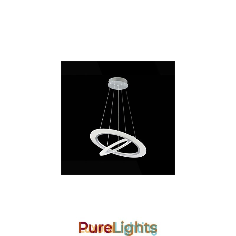 Designer Touch Decorative Modern Pendant Light Ceiling Hanging Chandelier Lamp Fixtures with 2 rings