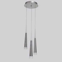 Designer Touch Decorative Triple Pendant Light Modern Contemporary Dining Kids Metal Round Canopy