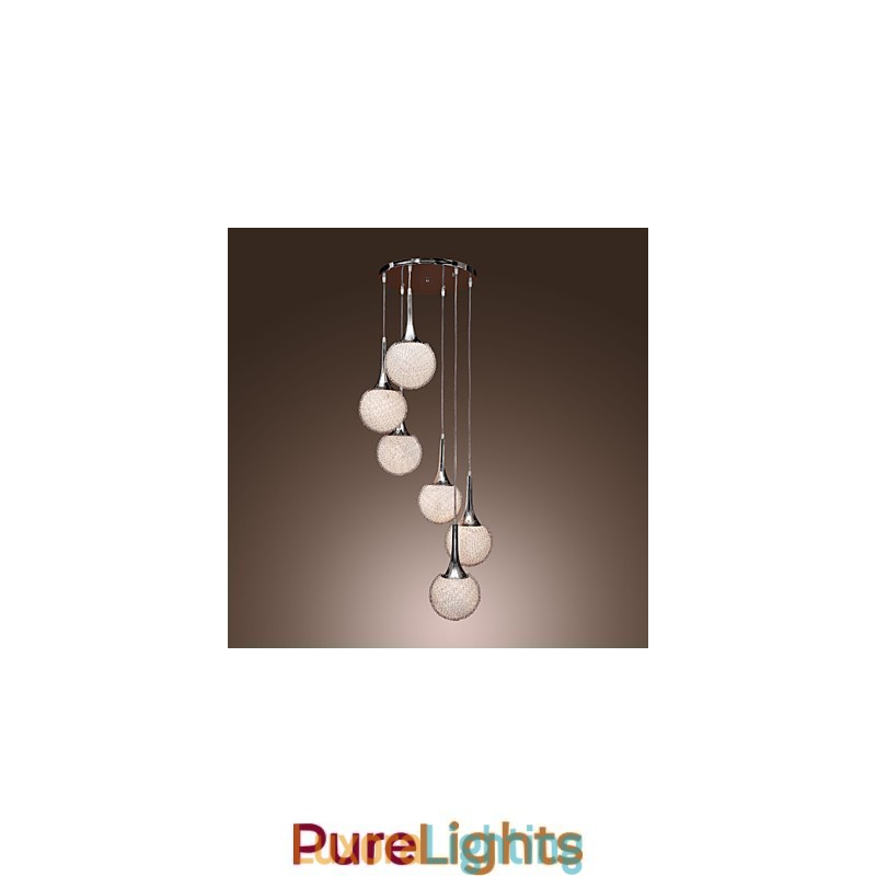 Designer Touch Decorative Modern Contemporary Globe Electroplated Metal Flush Mount