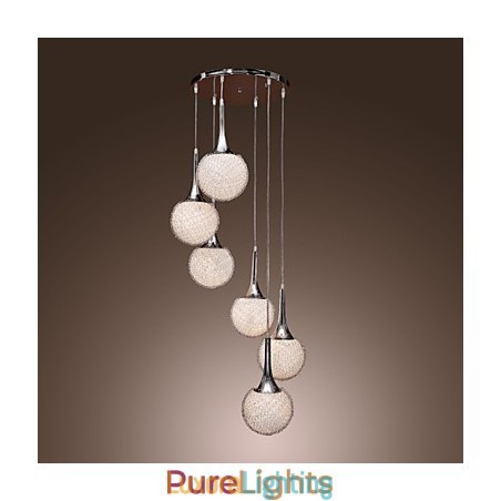 Designer Touch Decorative Modern Contemporary Globe Electroplated Metal Flush Mount