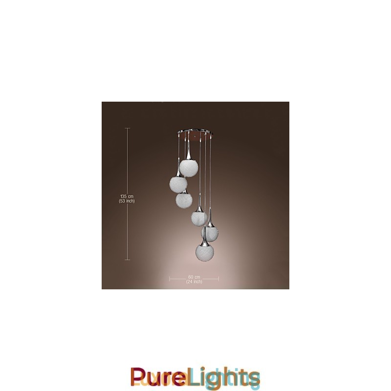 Designer Touch Decorative Modern Contemporary Globe Electroplated Metal Flush Mount