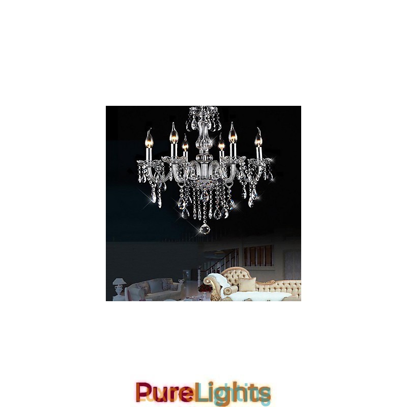 Designer Touch Decorative Traditional Classic Vintage Crystal Electroplated Crystal Chandelier