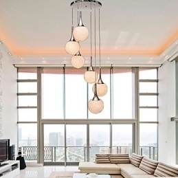 Designer Touch Decorative Modern Contemporary Globe Electroplated Metal Flush Mount