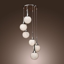 Designer Touch Decorative Modern Contemporary Globe Electroplated Metal Flush Mount