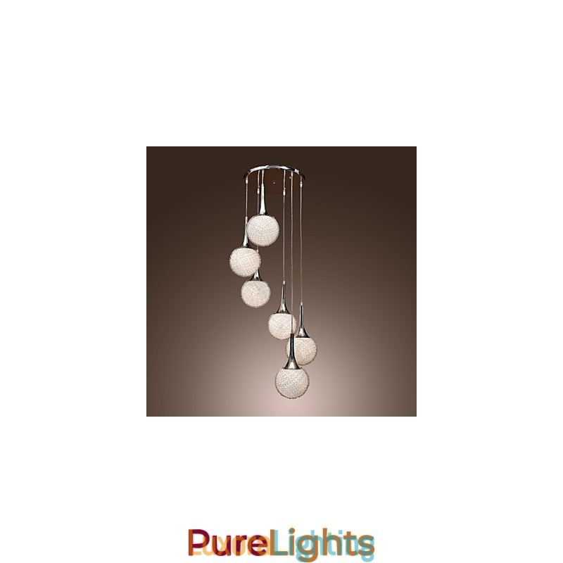 Designer Touch Decorative Modern Contemporary Globe Electroplated Metal Flush Mount