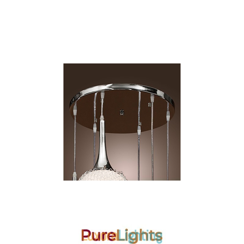 Designer Touch Decorative Modern Contemporary Globe Electroplated Metal Flush Mount