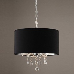Designer Touch Decorative Modern Contemporary Drum Crystal Mini Style Chrome Chandelier