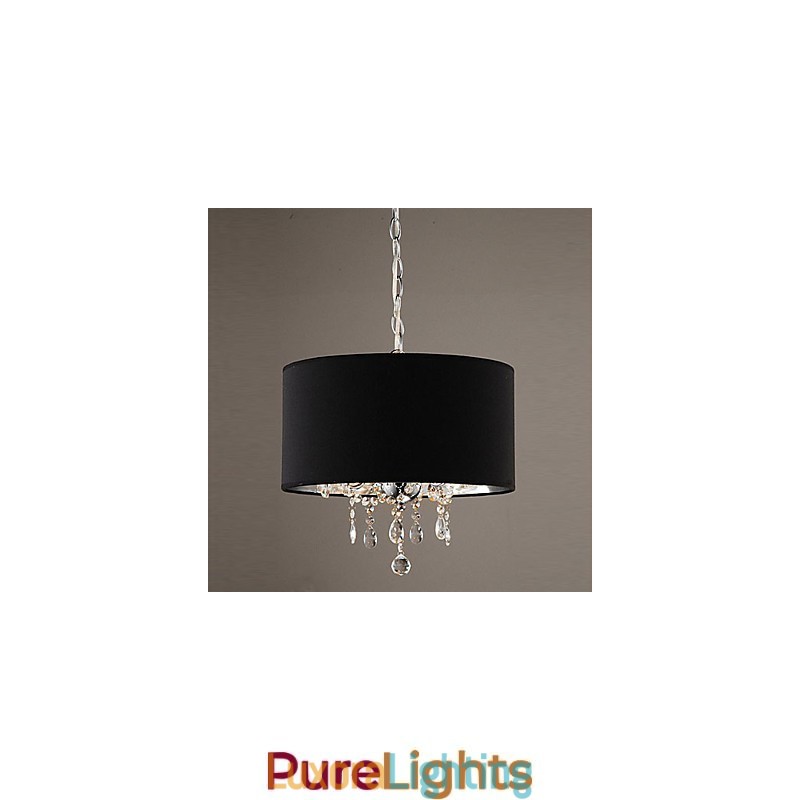 Designer Touch Decorative Modern Contemporary Drum Crystal Mini Style Chrome Chandelier