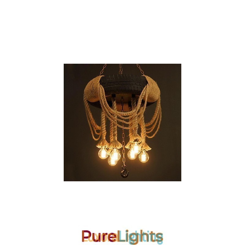 Designer Touch Decorative Vintage Painting Plastic Pendant Light