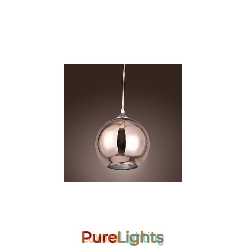 Designer Touch Decorative 60 Modern Contemporary Globe Electroplated Metal Pendant Light