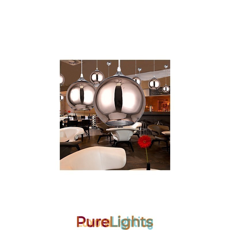 Designer Touch Decorative 60 Modern Contemporary Globe Electroplated Metal Pendant Light