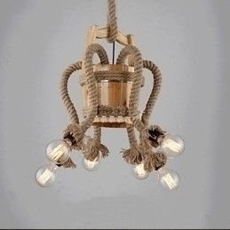 Designer Touch Decorative Wooden Cask Chandelier Creative Lamp