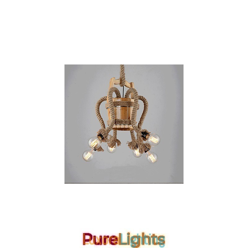 Designer Touch Decorative Wooden Cask Chandelier Creative Lamp