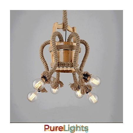 Designer Touch Decorative Wooden Cask Chandelier Creative Lamp