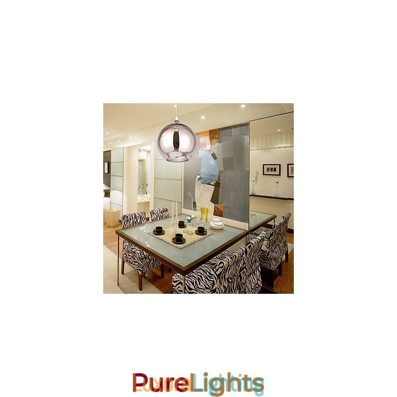 Designer Touch Decorative 60 Modern Contemporary Globe Electroplated Metal Pendant Light