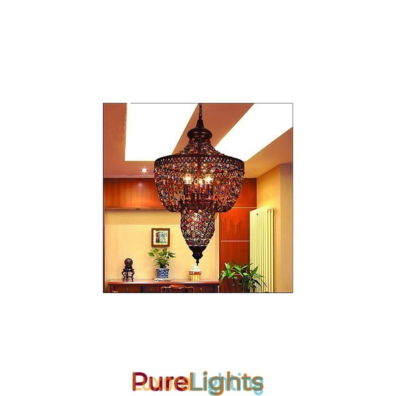Designer Touch Decorative Mediterranean Color Crystal Lamp Southeast Asia Black Light