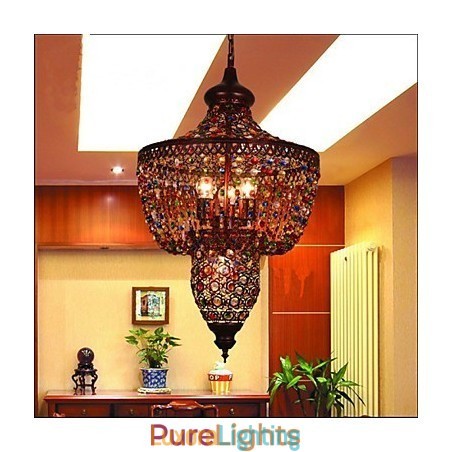 Designer Touch Decorative Mediterranean Color Crystal Lamp Southeast Asia Black Light