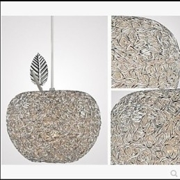 Designer Touch Decorative Woven Aluminum Chandelier With Seven Head Lamp Apple