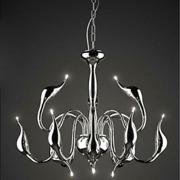 Designer Touch Decorative Modern Contemporary Candle Style Electroplated Metal Chandelier