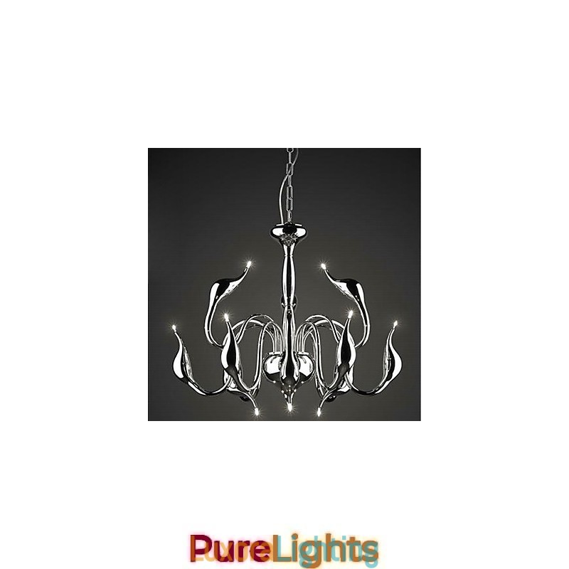 Designer Touch Decorative Modern Contemporary Candle Style Electroplated Metal Chandelier