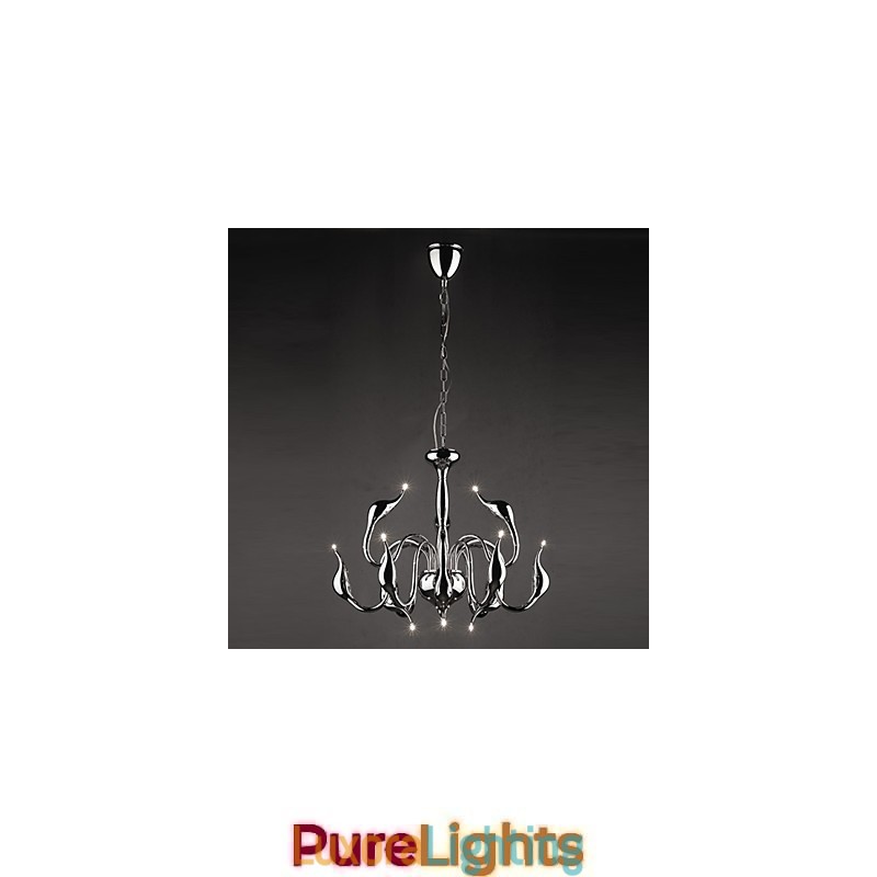Designer Touch Decorative Modern Contemporary Candle Style Electroplated Metal Chandelier