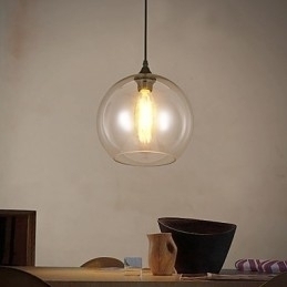 Designer Touch Decorative Creative Nordic Contracted Rural Glass Ball Single Head DropLight