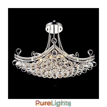 Designer Touch Decorative Modern Contemporary Crystal Electroplated Metal Pendant Light