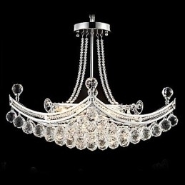 Designer Touch Decorative Modern Contemporary Crystal Electroplated Metal Pendant Light