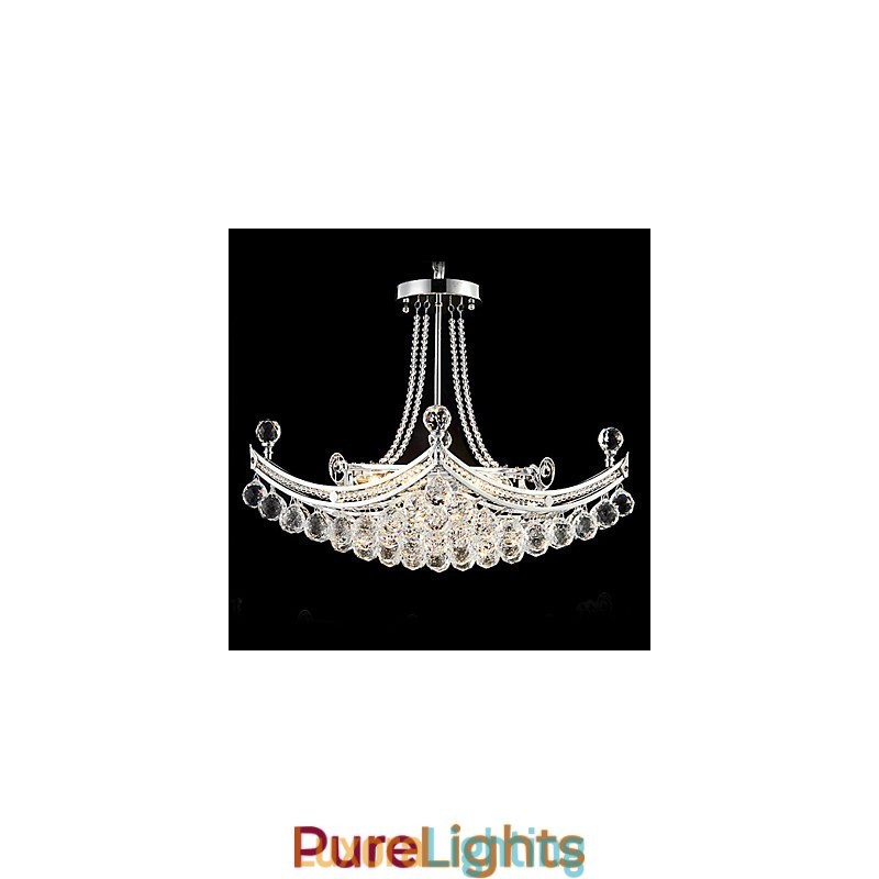 Designer Touch Decorative Modern Contemporary Crystal Electroplated Metal Pendant Light