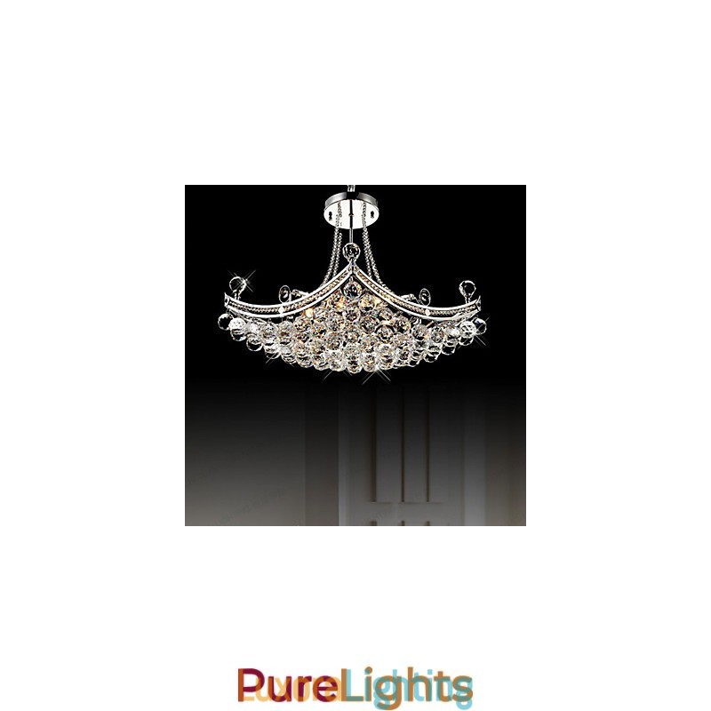 Designer Touch Decorative Modern Contemporary Crystal Electroplated Metal Pendant Light
