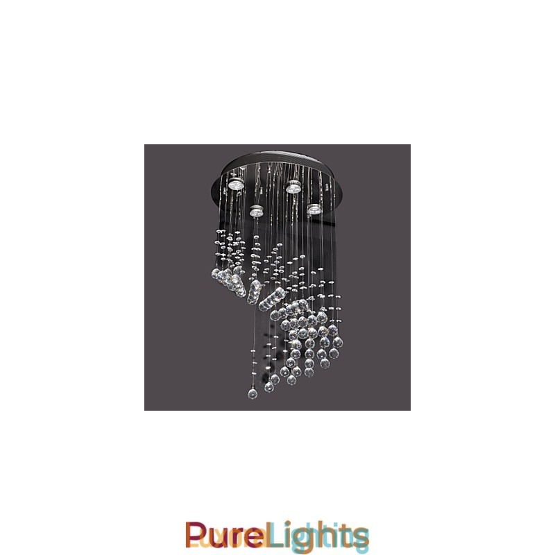 Designer Touch Decorative Modern Contemporary Crystal Chrome Metal Flush Mount