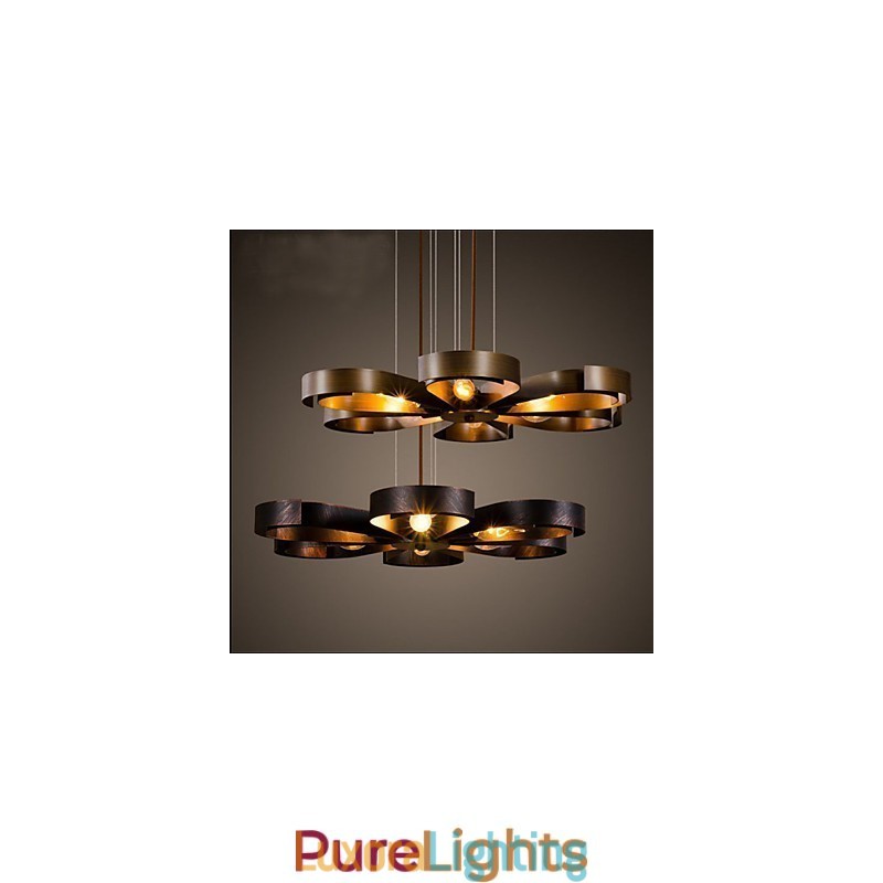 Designer Touch Decorative American Country Iron Industrial Wind flower Pendant lamp