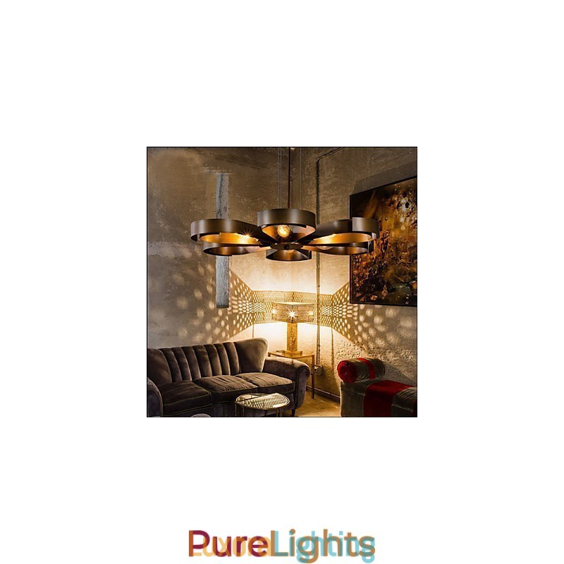 Designer Touch Decorative American Country Iron Industrial Wind flower Pendant lamp