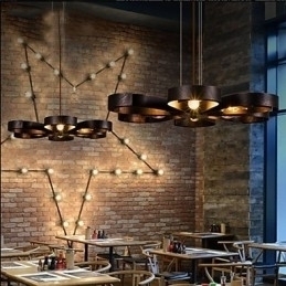 Designer Touch Decorative American Country Iron Industrial Wind flower Pendant lamp