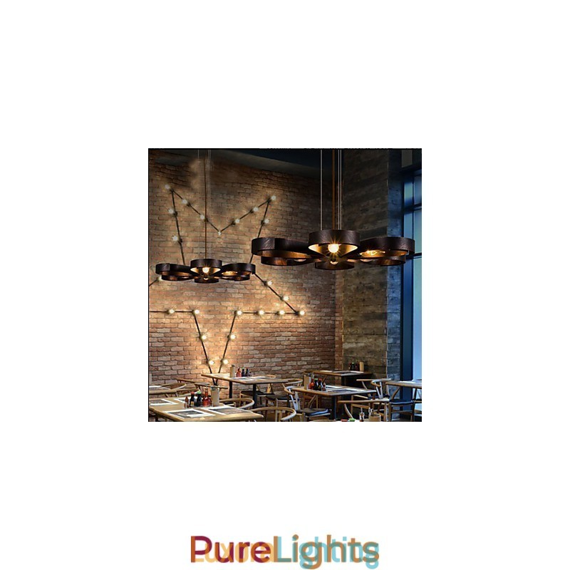 Designer Touch Decorative American Country Iron Industrial Wind flower Pendant lamp