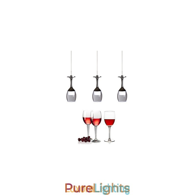 Designer Touch Decorative Pendant Lights 3 Lights Long Backplate Modern Contemporary