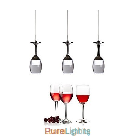Designer Touch Decorative Pendant Lights 3 Lights Long Backplate Modern Contemporary
