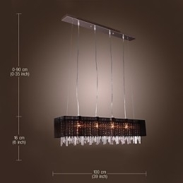 Designer Touch Decorative Modern Contemporary Island Crystal Others Metal Pendant Light