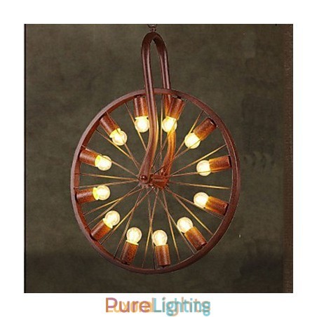 Designer Touch Decorative Retro Wheel Pendant To do The Old Industrial Hanging Lamp A