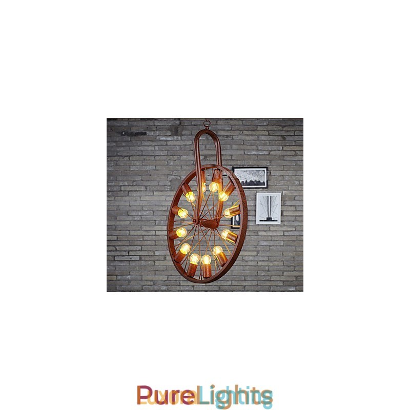 Designer Touch Decorative Retro Wheel Pendant To do The Old Industrial Hanging Lamp A