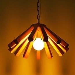 Designer Touch Decorative Retro Country Wood Bamboo Pendant Light