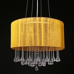 Designer Touch Decorative Drum Pendant Modern 4 Lights Winding Lampshade Crystal Chandelier Chandelier Modern Minimalist Design