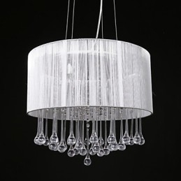 Designer Touch Decorative Drum Pendant Modern 4 Lights Winding Lampshade Crystal Chandelier Chandelier Modern Minimalist Design