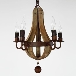 Designer Touch Decorative Vintage Mini Style Painting Wood Bamboo Chandelier