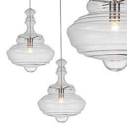 Designer Touch Decorative Artistic Pendant Lamp 1 Light Modern SimplicityColorless Clear Glass