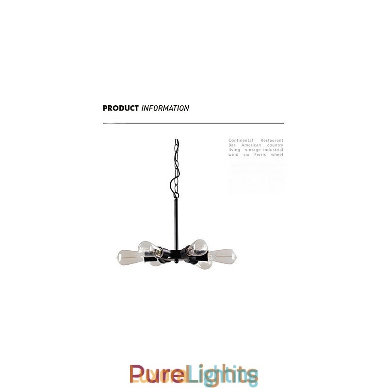 Designer Touch Decorative Edison Retro Light Chandelier