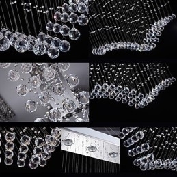 Designer Touch Decorative Ceiling Crystal Pendant Lamps Lighting 8 Lights Modern Luxurious Silver Canpoy K9 Clear Crystal Fixtures