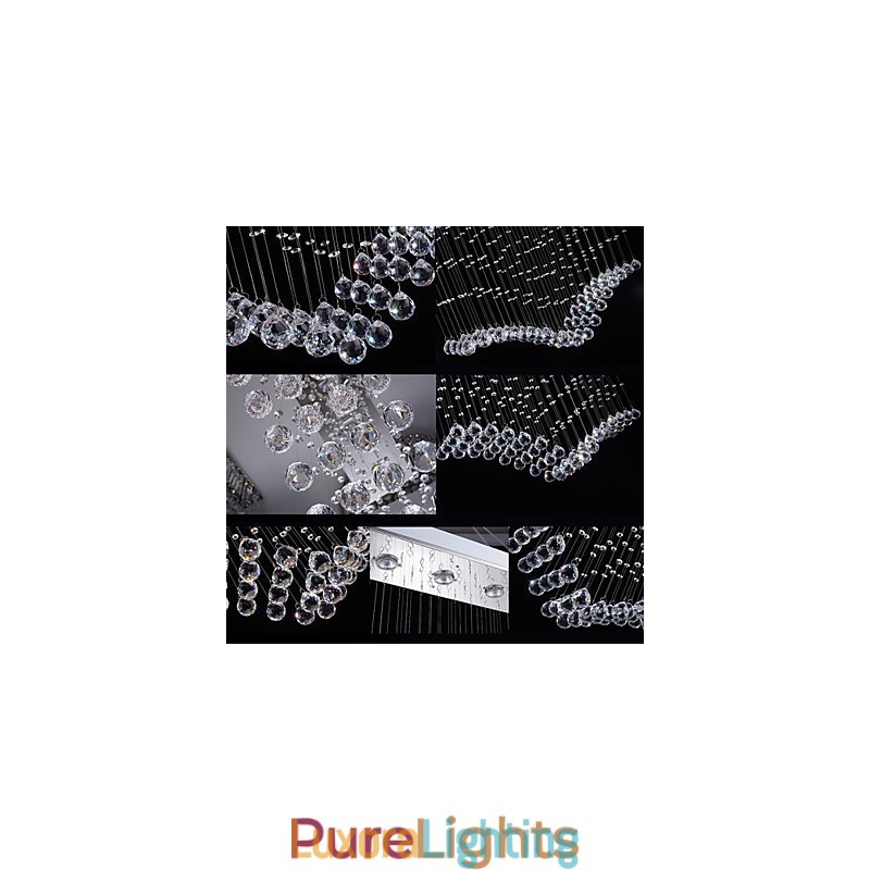 Designer Touch Decorative Ceiling Crystal Pendant Lamps Lighting 8 Lights Modern Luxurious Silver Canpoy K9 Clear Crystal Fixtures